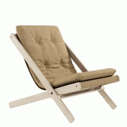 FAUTEUIL FUTON BOOGIE HÊTRE MASSIF NATUREL COLORIS BEIGE BLÉ