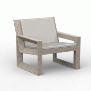 Fauteuil lounge in & out FRAME - granit crème