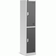 Fromm & Starck - Fromm & Starck Armoire Vestiaire Métallique Casier Métal Star_MCAB_03 (2 Compartiments, 2 Étagères, Capacité 80 kg, Verrouillabl