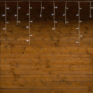 Guirlande stalactite 10M H 60CM 255 LED blanc froid 8 programmes câble blanc Lotti - 8024199033245