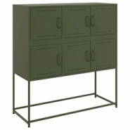 Helloshop26 - Buffet bahut commode armoire meuble de rangement organisateur cuisine salle de séjour salon olive 100,5 x 39 x 107 cm 02_0036563 - 3000 Helloshop26 - Buffet bahut commode armoire meuble de rangement organisateur cuisine salle de séjour salon olive 100,5 x 39 x 107 cm 02_0036563 - 3000