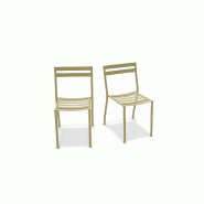 Lot de 2 chaises en métal FLANER - jaune