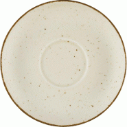 LUBIANA Soucoupe, série Aida, couleur crème, mouchetée de brun, Ø 160 mm - PZ6304160