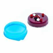 Moule à entremets déchirabe rond Ø220 H45 par 300 pièces JORIDEAL - bleu plastique 3519400912228