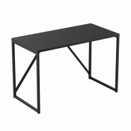 Oviala Business Bureau moderne L120 cm en métal noir - noir acier 113999