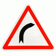 Panneau de danger A1A - Virage à droite dangereux - WP Signalisation Panneau de danger A1A - Virage à droite dangereux - WP Signalisation