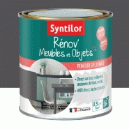 Peinture meuble et boiserie rénov' SYNTILOR gris design mat 0.5 l