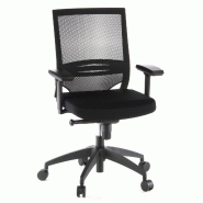Siège de bureau / Fauteuil de direction PORTO BASE, assise tissu / dossier maille, noir hjh OFFICE - noir polyester 657230