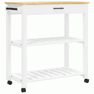 VidaXL Chariot de cuisine MONZA 84x40x88,5 cm bois massif de pin - 376102