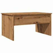 VidaXL Table basse chêne artisanal 80x50,5x41,5 cm bois d'ingénierie Modèle Sérénité - 856931