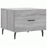 VidaXL Table basse Sonoma gris 50x50x40 cm Bois d'ingénierie Modèle Flex Bar - 829440
