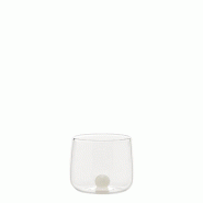 Zafferano Bilia Tumbler Junior Coffret De 6 Verres À Liqueurs Et Amers En Verre Borosilicaté Blanc Avec Sphère Décorative, Design Raffiné Et Él�