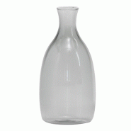 Zafferano Vase Un Fiore 150 En Verre Borosilicaté Soufflé À La Bouche, Design Élégant Couleur Grise Avec Décor Blanc, Capacité 150 Cl, Idéal P