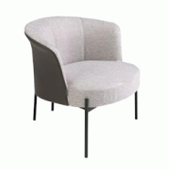 AC ANGEL CERDA Angel Cerdá Fauteuil en tissu gris et similicuir gris foncé 5109C 84 x 68 x 69 - gris textile 8435631027171 AC ANGEL CERDA Angel Cerdá Fauteuil en tissu gris et similicuir gris foncé 5109C 84 x 68 x 69 - gris textile 8435631027171