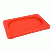 Couvercle Polypropylène Clippé GN 1/9 - HACCP Rouge - Gastroland - rouge plastique polypropylène 3701666011061