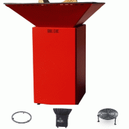GRILLCHIC pack privilège brasero cevenol acier normal carre 74 rouge double cuve - rouge paprivbracdcce_normal_ral3020 GRILLCHIC pack privilège brasero cevenol acier normal carre 74 rouge double cuve - rouge paprivbracdcce_normal_ral3020