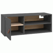 Helloshop26 - Armoire murale 80 x 30 x 30 cm espace ample de rangement style rustique en bois de pin gris 02_0048386 - gris Bois massif 3000235252295