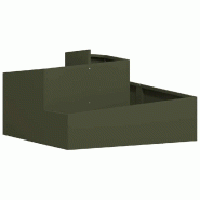 Helloshop26 - Cache-pot de jardin design moderne extérieur 80 x 80 x 50 cm en acier vert olive 02_0052221 - vert métal 3000237304817 Helloshop26 - Cache-pot de jardin design moderne extérieur 80 x 80 x 50 cm en acier vert olive 02_0052221 - vert métal 3000237304817