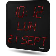 Horloge LED Style II 7 Date, alimentation 230V, indépendante, LED rouge - BODET