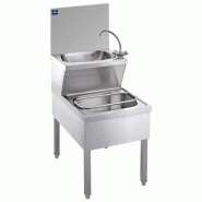 Lave-mains combiné inox avec vidange 500 x 600 x 850 mm - PGLC0016