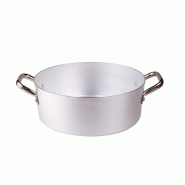 Pentole Agnelli Professional Casserole basse Ø 36, en aluminium pur, 2 poignées en inox - 8007441142858