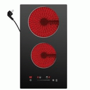Plaque de cuisson vitrocéramique CDV 30 cm 2 zones 9 niveaux, commande tactile 3000 W CDVER302 - noir céramique CDVER302 Plaque de cuisson vitrocéramique CDV 30 cm 2 zones 9 niveaux, commande tactile 3000 W CDVER302 - noir céramique CDVER302