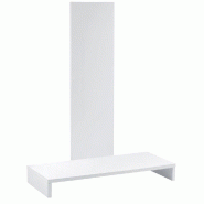 Podium vitrine - Fond blanc - L.115 x P.45 x H.50cm - Supporte jusqu'à 30kg