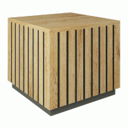Podium bas Vertigo T03 MDF noir et chêne clair 45x45x40cm