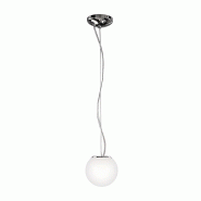 ROSSINI ILLUMINAZIONE Lampe À Suspension Emily Rossini Group - Diamètre 16 Cm, Verre Soufflé Satiné Blanc, Douille E14 Ip20, Design Élégant Et M