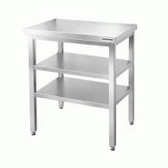 Table de travail en inox Bar 800x500 mm avec 2 étagères inférieures PREMIUM - GOLDINOX - gris inox 3701770834310 Table de travail en inox Bar 800x500 mm avec 2 étagères inférieures PREMIUM - GOLDINOX - gris inox 3701770834310