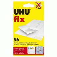 UHU Etui de 56 pastilles Patafix, prédécoupées blanches, 12x18 mm - 3-48805
