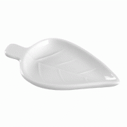 Verrine feuille céramique 9,6x6x1,3cm blanc - par 144