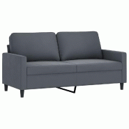 VidaXL Canapé à 2 places Gris foncé 140 cm Velours Modèle Termontix - 359200