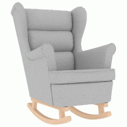 VidaXL Chaise à bascule gris nuage 74x90x102 cm tissu Modèle Yervélis - 4016929