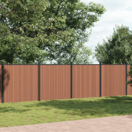 Vidaxl panneau de clôture marron 872x186 cm wpc 3282802