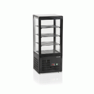 Vitrine panoramique réfrigérée positive noire 78 litres | Tefcold - UPD80-BLACK