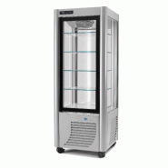 Vitrine réfrigérée négative ventilée 400L 4 faces vitrées SCAIOLA - Argent