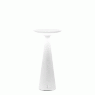 Zafferano Damina - Lampe de table LED rechargeable, variateur, autonomie 8 h, IP65 - Sans fil, finition aluminium blanc - blanc 8054040724848