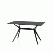 AQA Design Table intérieure/extérieure SCOTT en polypropylène noir L.130 P.80 H.78 MP02203 - noir plastique polypropylène MP02203