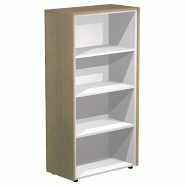 Armoire de rangement ouverte - 3 étagères - L.  83 x P. 43 x  H. 158 cm So Flora - Frêne Noir_0