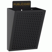 ARREGUI E2301 Corbeille publicitaire en acier, 7,5 L, corps et grille noirs, couleur noire - 8425181123010 ARREGUI E2301 Corbeille publicitaire en acier, 7,5 L, corps et grille noirs, couleur noire - 8425181123010