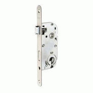 Boitier de serrure encastrable à cylindre pour porte d'entrée, axe 40mm, bouts ronds, inox - THIRARD - gris 3150269821162 Boitier de serrure encastrable à cylindre pour porte d'entrée, axe 40mm, bouts ronds, inox - THIRARD - gris 3150269821162