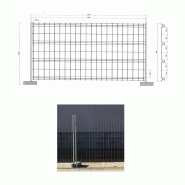 Clôture grillagée - longueur : 3.50m x hauteur : 2.00m