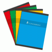 CONQUERANT Lot de 10 Cahier Sept piqué 24x32, 96p./48 feuilles 70g/m², uni, coloris assortis (4) - 3020120001173