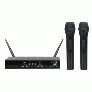 Double microphones sans fil UHF  Karma SET-5002 volumes réglables - 8015439050023_0