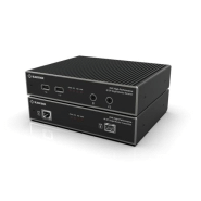 Extender KVM série KVXHP sur câble CATx /fibre optique, 1 écran, 4K DisplayPort, hub USB 2.0, série, audio, vidéo locale