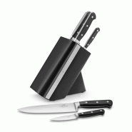 LION SABATIER Bloc Arizona Noir + 5 Couteaux Pluton 666580 - noir 3269416665808