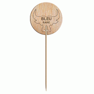 Marqueur cuisson Bleu bois 9,5cm - par 100