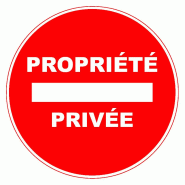 Panneau de signalisation propriété privée - 190500 Panneau de signalisation propriété privée - 190500