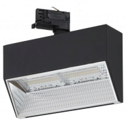 Spot sur rail tri-phasé léche-mur, coloris noir, sélecteur (3000k / 3500k / 4000k), (30w / 40w / 50w),